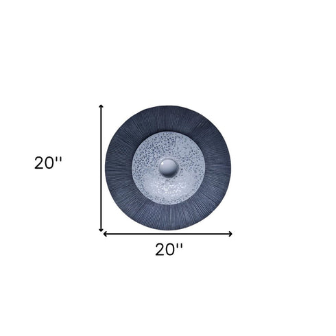 1" x 20" x 20" Sandstone, Fine Polished, Double Layer With Glass Pieces - Wall Decor